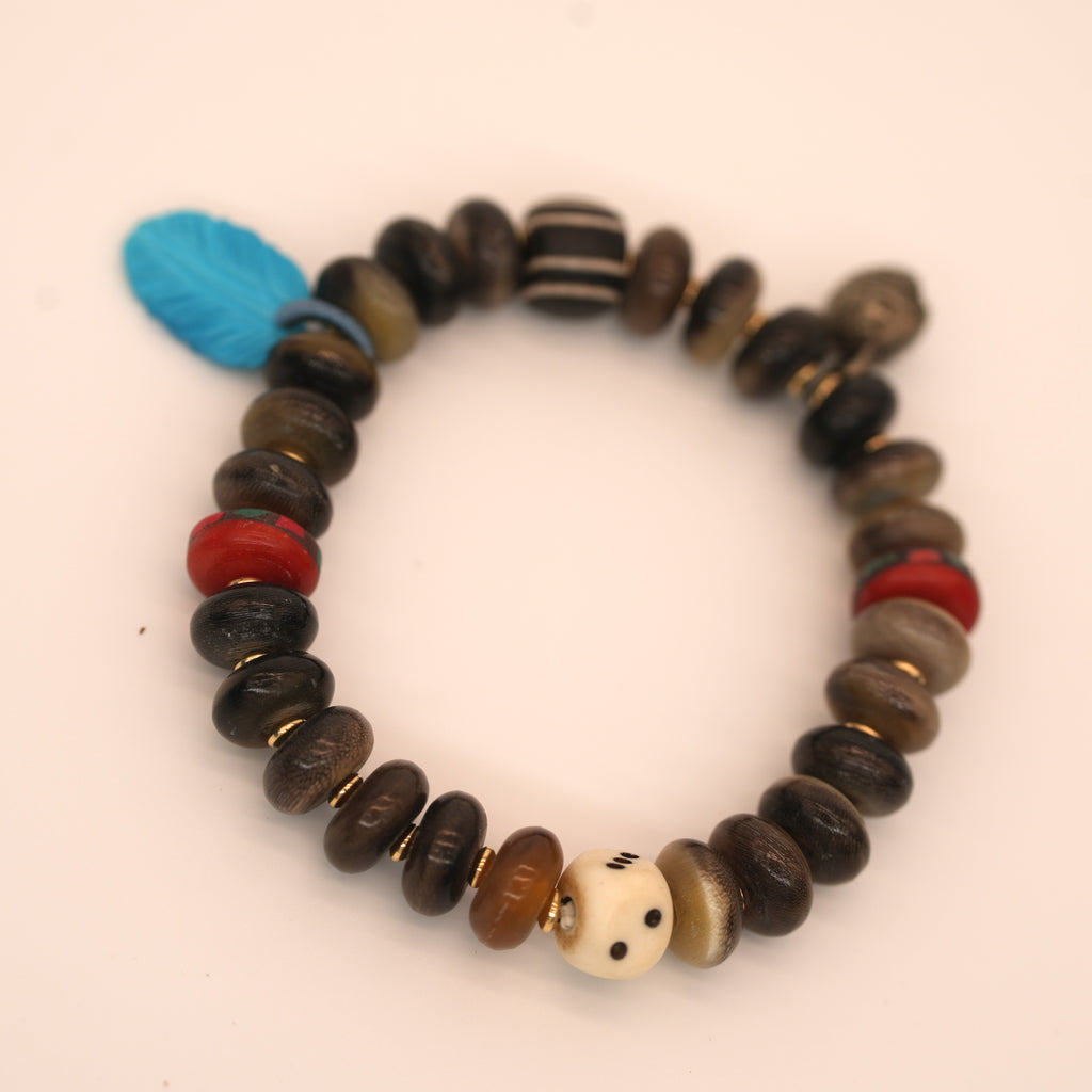 Tiger Eye Handcrafted Amber Beaded Bracelet