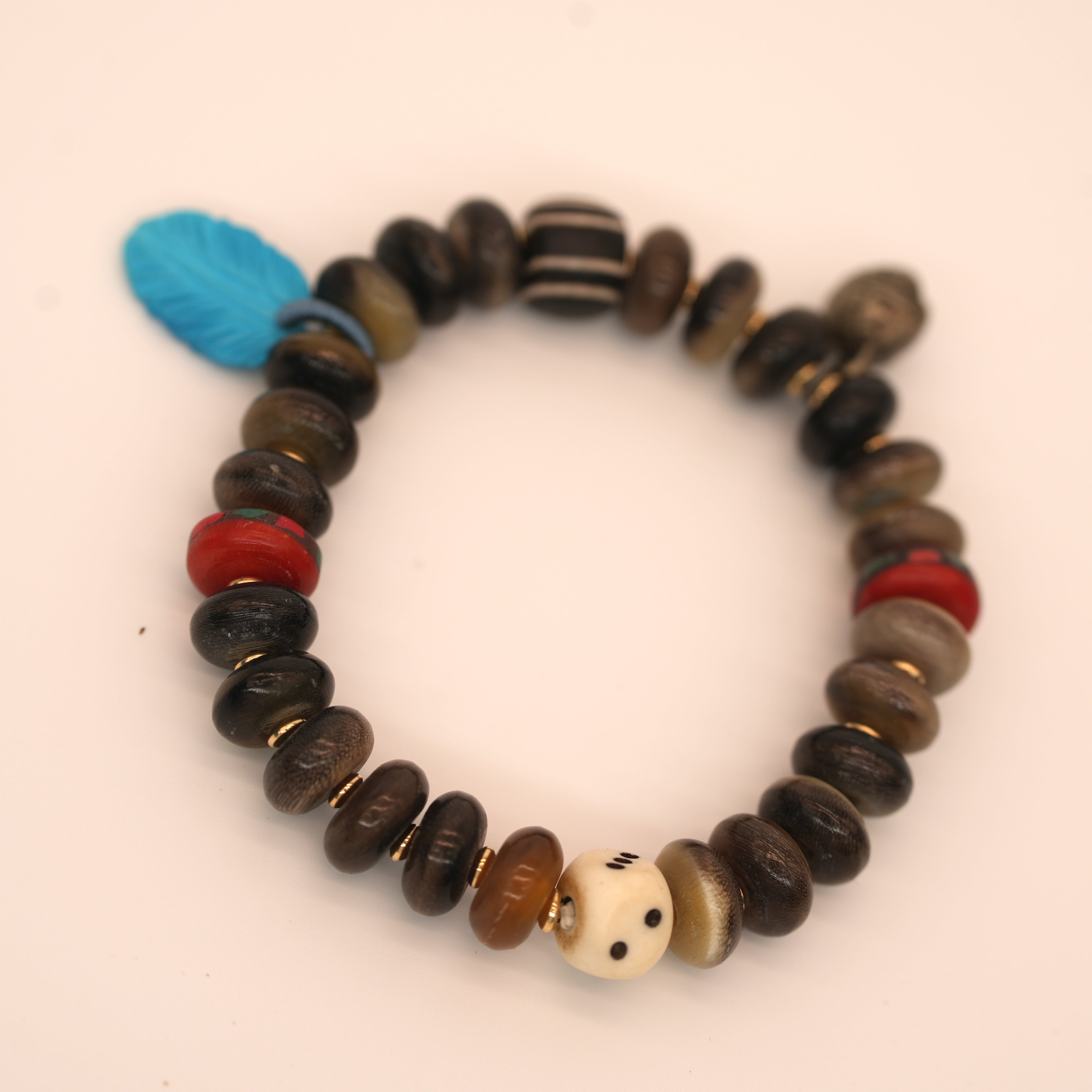 Tiger Eye Handcrafted Amber Beaded Bracelet