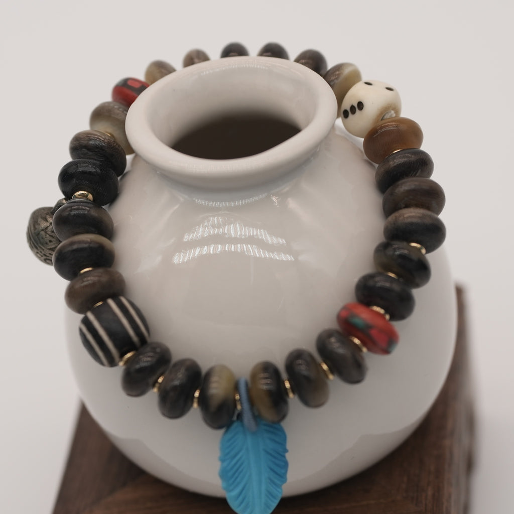 Tiger Eye Handcrafted Amber Beaded Bracelet